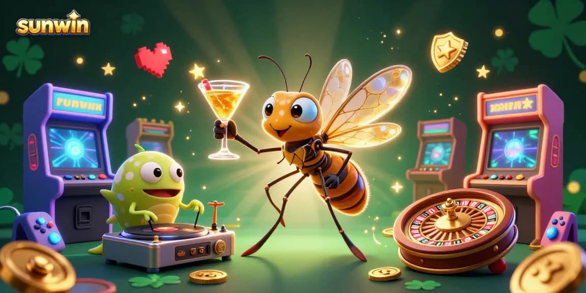Experience thrilling gameplay with sunwin's casino characters and vibrant arcade elements.