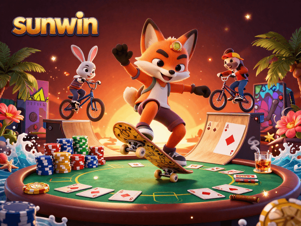 Experience the thrill of sunwin with a dynamic 3D image capturing casino excitement.