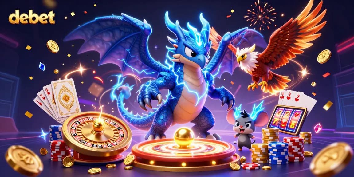 Experience thrilling moments at debet with dynamic casino elements and colorful characters.