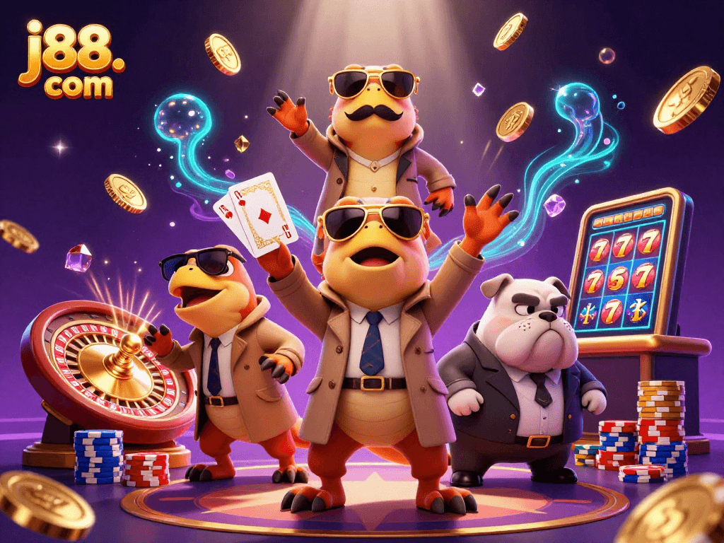 Witness the fun at j88. com as raptors in disguise attempt to enter a VIP casino lounge.