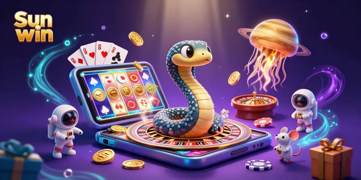 Engage in the Sun win adventure with animated characters and cosmic casino elements.