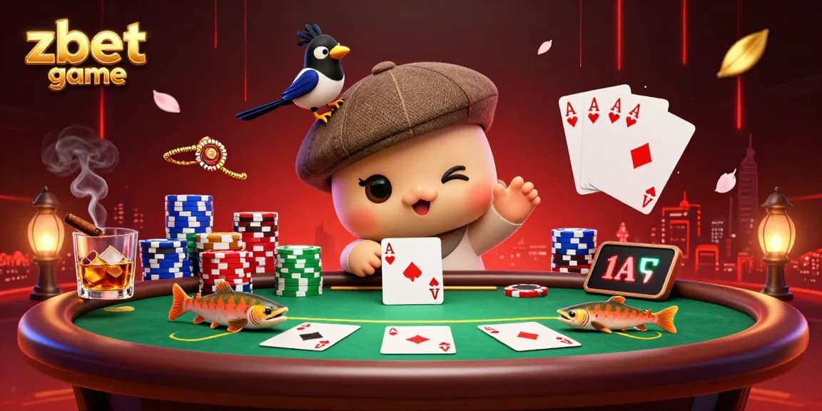 Experience the excitement of the zbet game with a whimsical illustration of Nessie and friends in a vibrant casino.