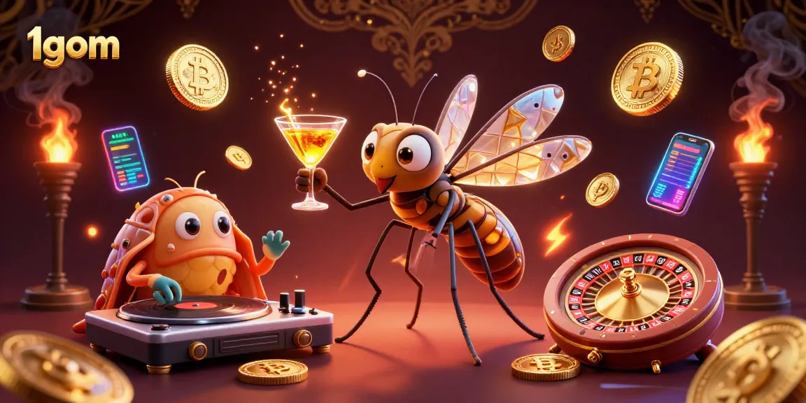 Experience thrilling games at 1gom with dynamic casino visuals and crypto elements.