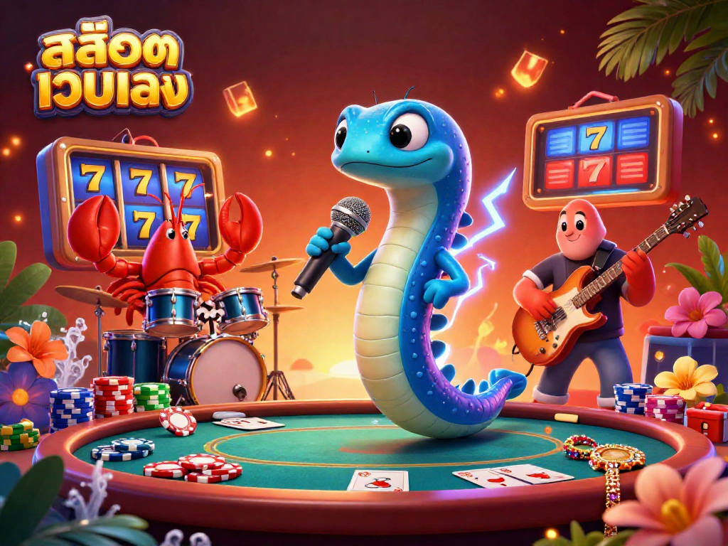 Experience the thrill of สล็อตเว็บตรง with vibrant 3D casino characters and electrifying elements.
