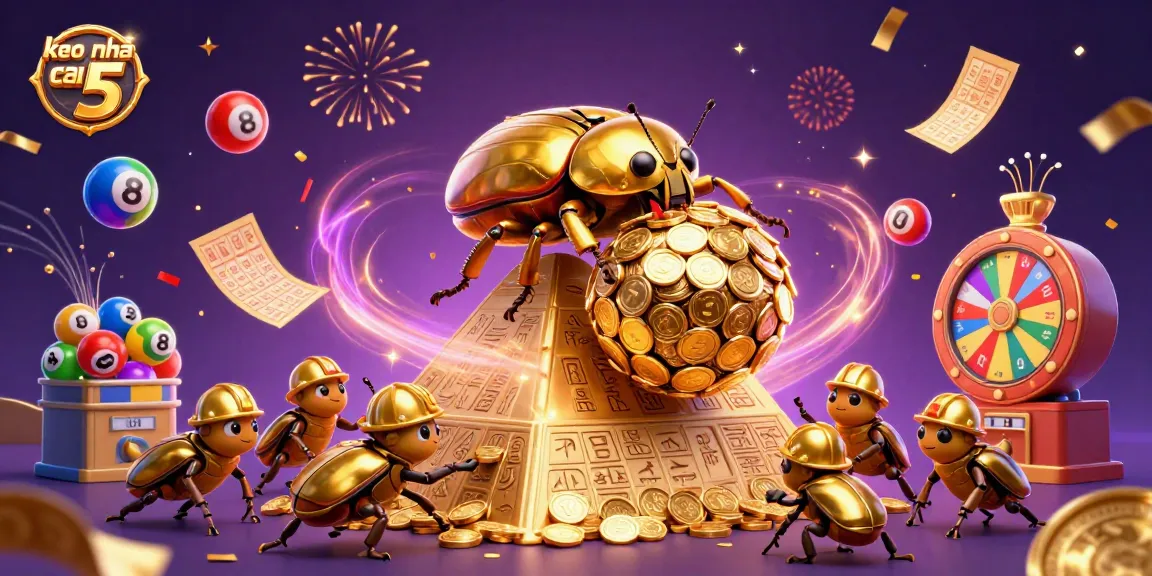 Engage in thrilling bets using keo nha cai 5 with vibrant casino elements and fortune symbols.