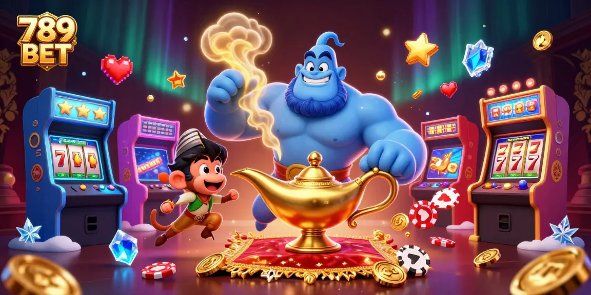 Engage in thrilling games at 789 BET's colorful casino scene filled with excitement and rich visuals.
