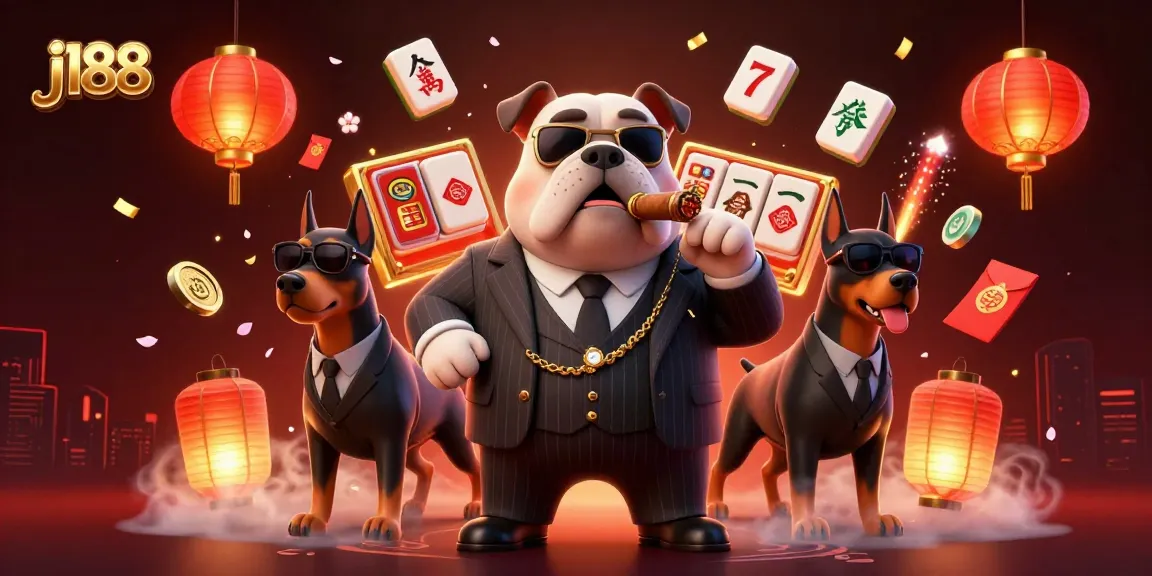 Experience thrilling gameplay at j188 with a bulldog mafia boss and Doberman guards amid casino action.