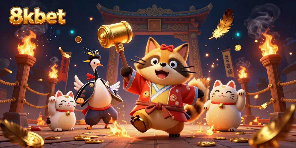 Engage with 8xbet for vibrant digital slots featuring cheerful characters and rich casino elements.