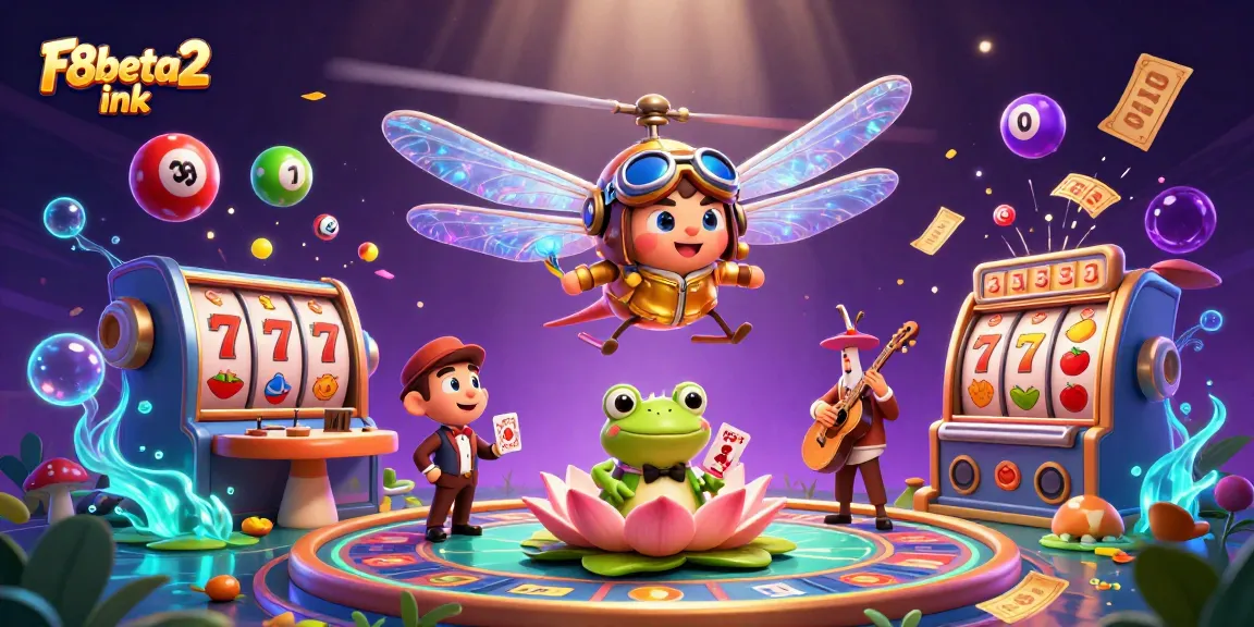 Experience the thrill of F8beta2 ink as the dragonfly pilot flies above a vibrant lily pad casino.