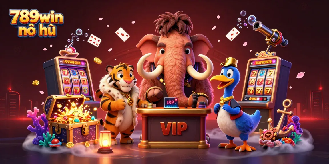 Experience the thrilling fun of 789win nổ hũ in this vibrant casino illustration with dynamic characters and rich visuals.